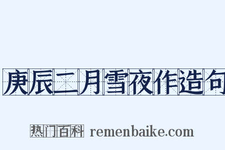 庚辰二月雪夜作造句是什么意思的图片